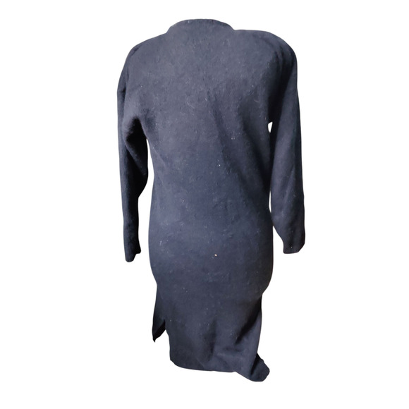 Outlander black long sleeve maxi sweater dress, size small, lambswool and angora - Picture 2 of 3